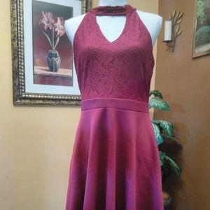 Francesca's Sleeveless Embroidered Cocktail Dress